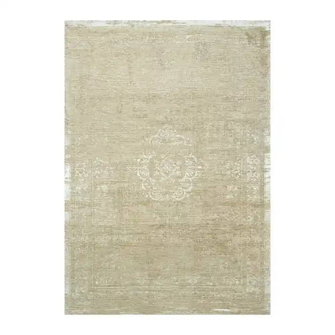 Louis de Poortere Medallion Fading World Vloerkleed 80 x 150 cm - Milk Curry Laatste Kans
