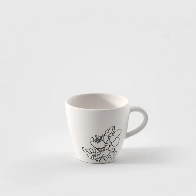Actieprijs Villeroy & Boch Manufacture Rock Mickey Mouse Koffiekop Blanc 160ml Set van 6