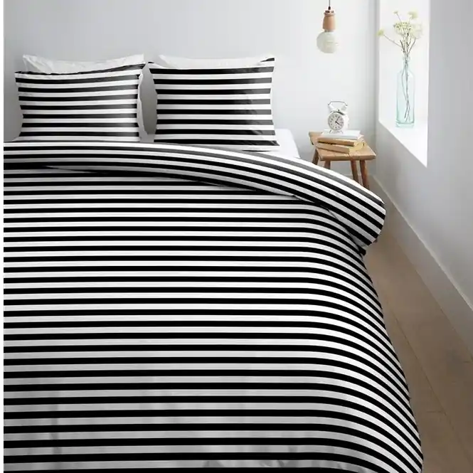 Beste Prijs Ambiante Orsin Dekbedovertrek Black White Satijn