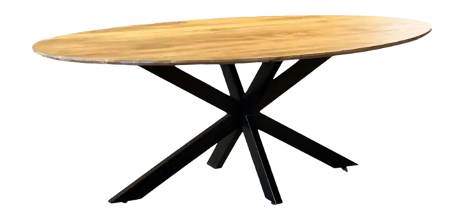 by fonQ Ovelo Eettafel 210 x 100 cm - Mangohout Weekendaanbieding