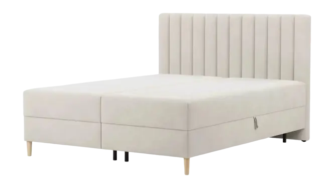 by fonQ Pazara Boxspring met Opbergruimte 160 x 200 cm - Crème / Naturel Express Levering