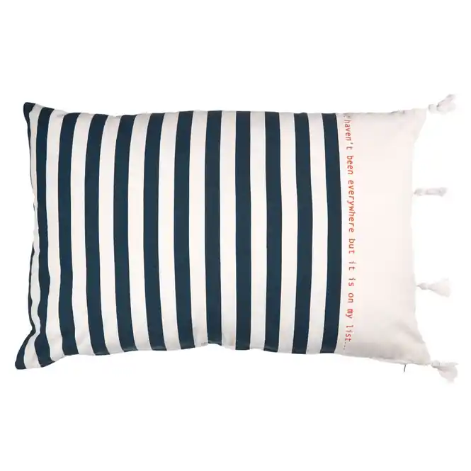 Nu Kopen Riviera Maison Traveler Sierkussen Blauw (40 x 60 cm)