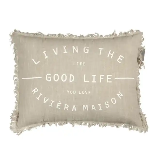 Betrouwbaar Riviera Maison Good Life Sierkussen Zand (30 x 40 cm)