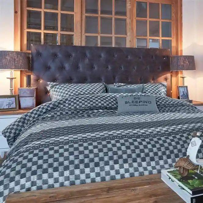 Beste Prijs Riviera Maison Union Ave Dekbedovertrek Blue Katoen