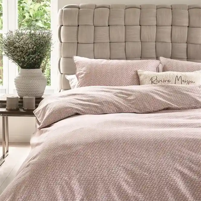 Nieuw Riviera Maison Bambu Dekbedovertrek Zachtroze Katoen