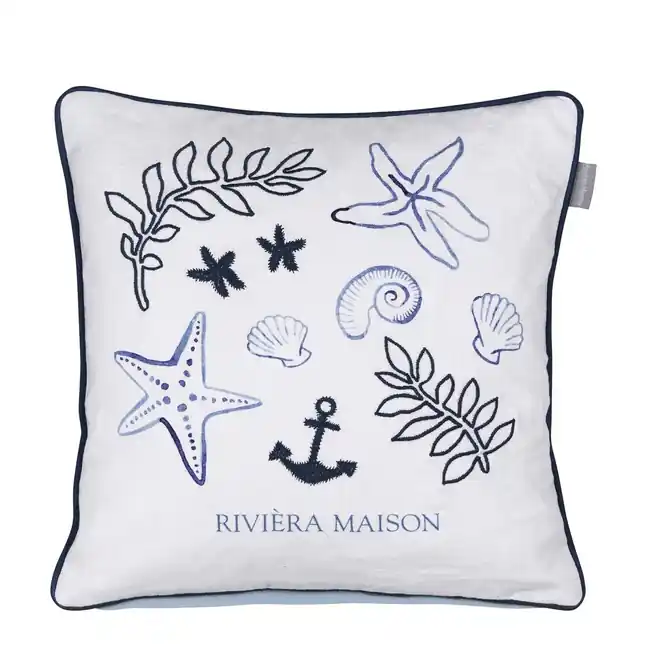 Riviera Maison Sail Away Cushion Sierkussen Blauw (45 x 45 cm) Flitsaanbieding