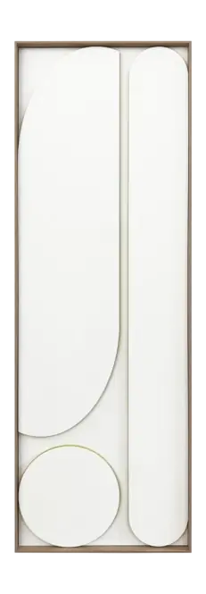 Seizoensaanbieding by fonQ Raised Abstraction Schilderij - Harmony - 40 x 118 cm - Lime / Eiken