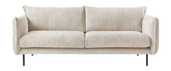 Beperkte Voorraad by fonQ Ribbon 3-zitsbank - Rib - Crème