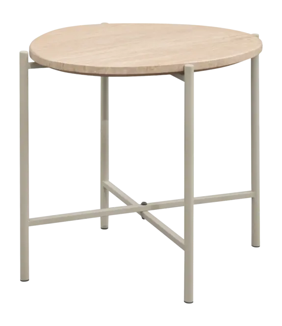 by fonQ Tavro Bijzettafel H 50 x B 54 cm - Naturel Korting