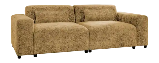 by fonQ Velura 2-zitsbank - Chenille - Oker Fabrieksprijs