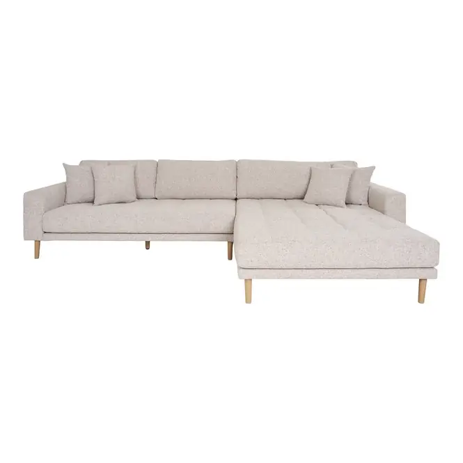 Gereduceerde Prijs House Nordic - Chaise Longue Bank Rechts - Beige - Lido