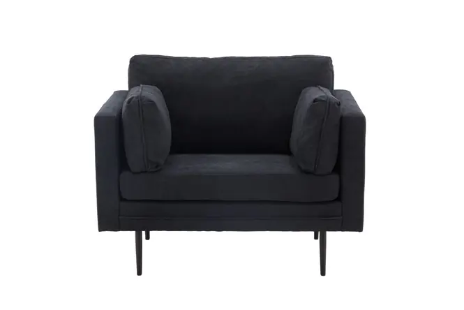 Veilige Betaling Rebellenclub Ioane Fauteuil - Zwart linnen
