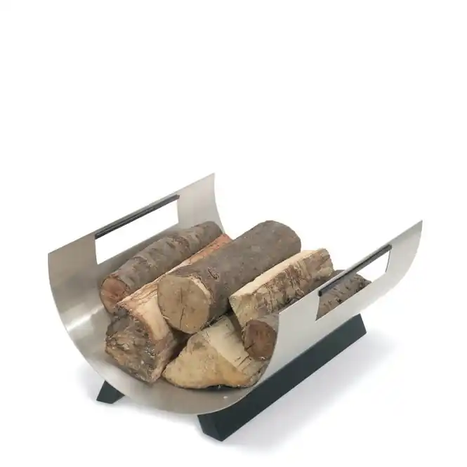 Blomus Chimo Houtbak RVS Mat Rond Exclusieve Aanbieding
