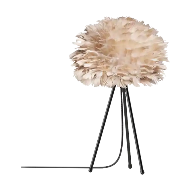 Umage Eos Micro tafellamp light brown - met tripod zwart - Ø 22 cm Laatste Versie