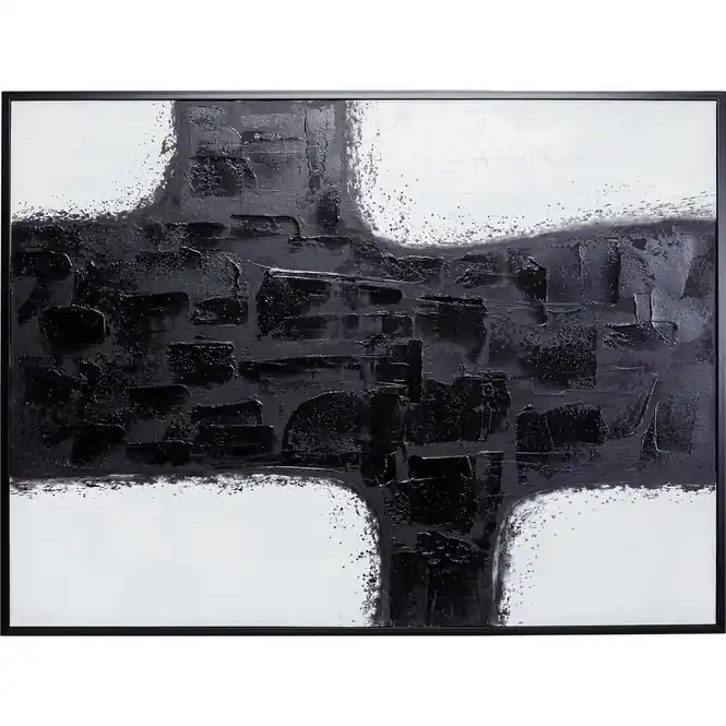 Dagaanbieding Kare Design Crossroads Schilderij 120x90cm zwart en wit