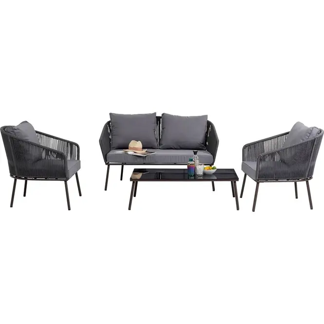 Kare Design Elba tuinmeubilair - 4-zits - grijs Favoriet
