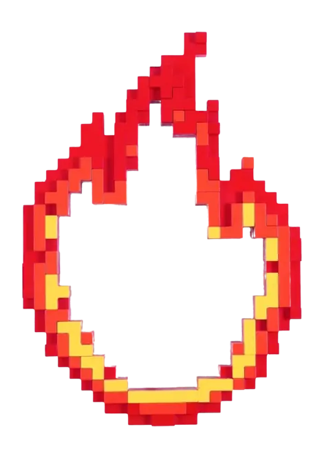 Seletti Pixel Mirror Spiegel Flame Koop Vandaag