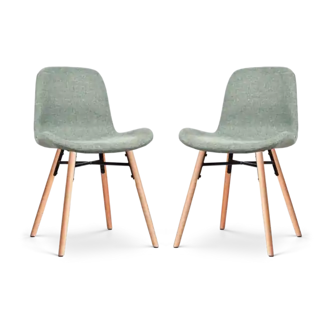 Nolon Nena-Fe Eetkamerstoelen Set van 2 - Zacht Groen - Hout Lage Prijs