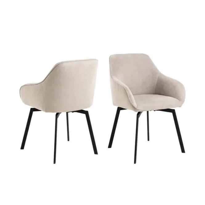 Laatste Kans Rebellenclub Morrey Eetkamerstoel - Set Van 2 - Beige