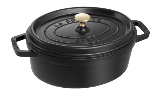 Exclusieve Aanbieding Staub La Cocotte Braadpan Zwart Ovaal 27 cm