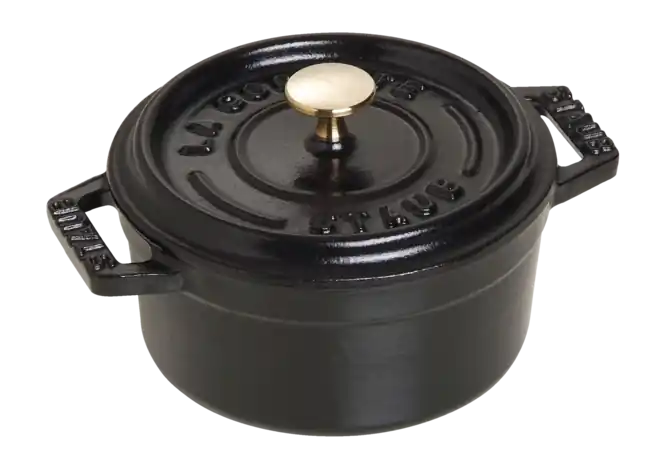 Korting Staub La Cocotte Braadpan Zwart Rond 10 cm
