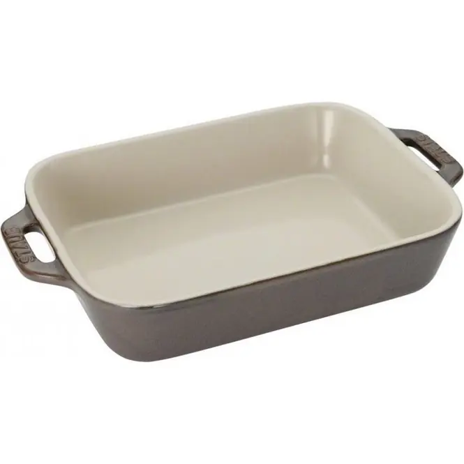 Populair Staub Ceramic Gratineerschaal Ancient Grey 34 x 24 cm