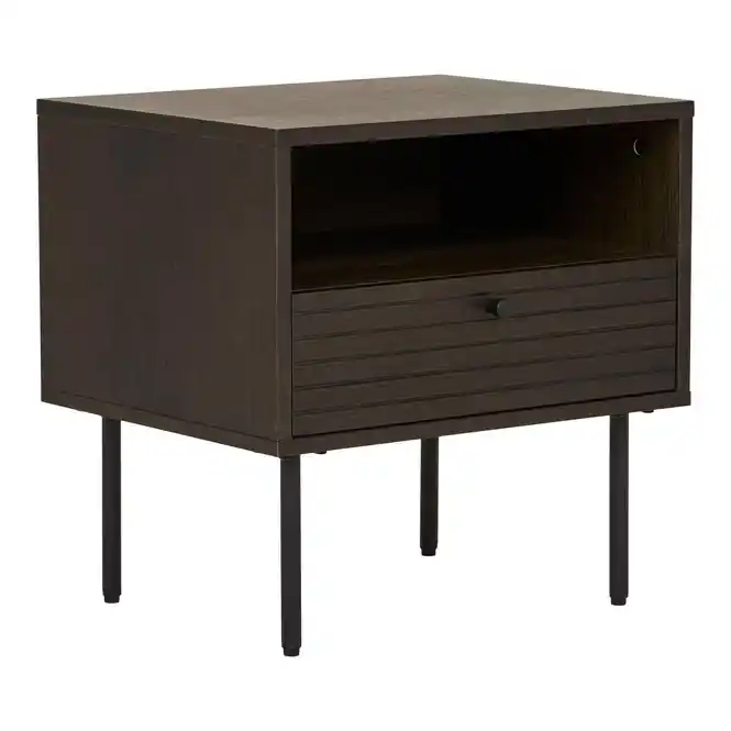Aanbieding House Nordic Kyoto Gerookt Eiken Bijzettafel met Lade