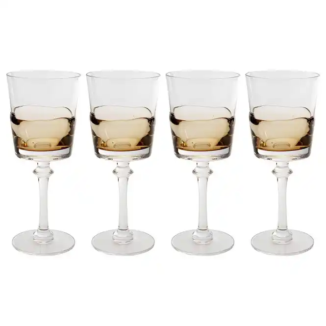 Kare Design Mimi wijinglazen - amber - 6st Laatste Kans
