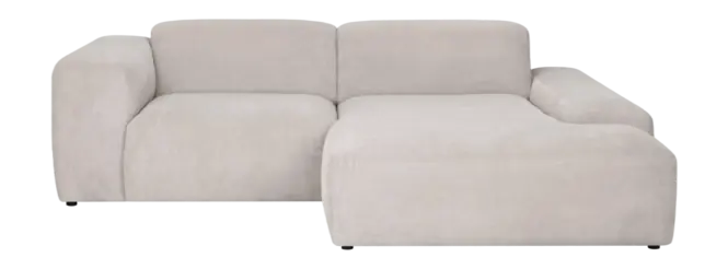 Lage Kosten by fonQ Wonder 3-zits Hoekbank met Chaise Longue Rechts - Rib - Beige
