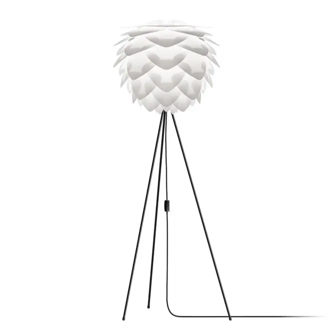 Koopje Umage Silvia Medium vloerlamp white - met tripod zwart - 脴 50 cm