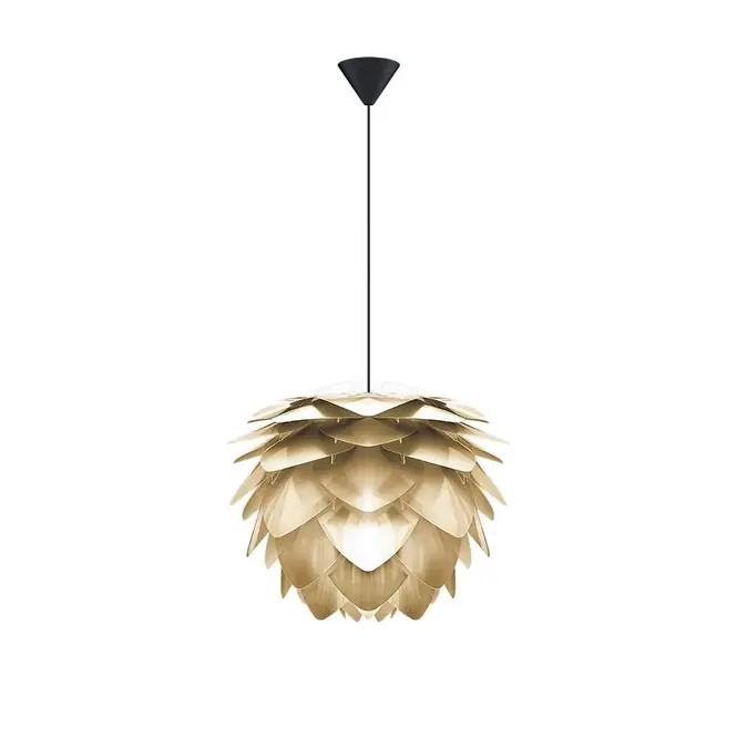 Umage Silvia Mini hanglamp brushed brass - met koordset zwart - 脴 32 Premium