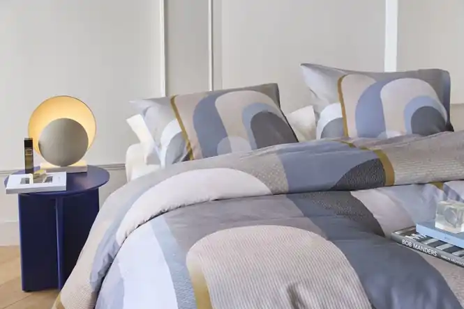Kardol Archi Dekbedovertrek Blue Grey Katoensatijn Snelle Levering