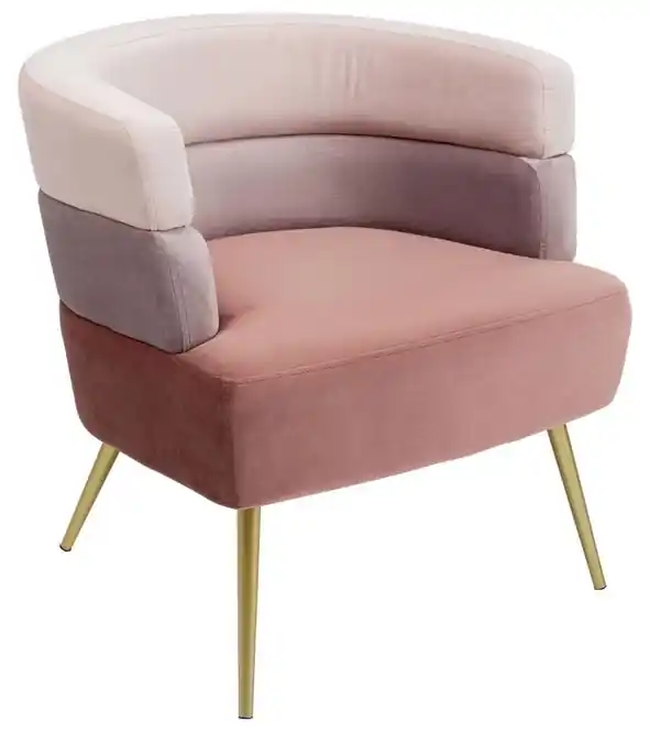 Veilige Betaling Kare Design Sandwich Fauteuil Velvet - Fluweel Roze