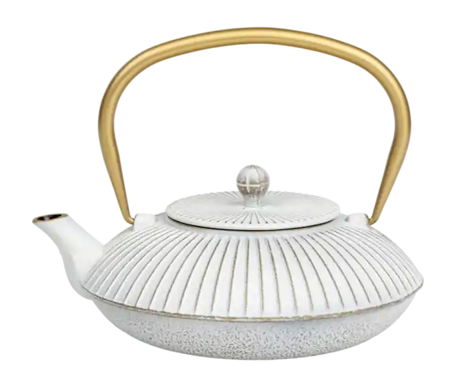 Bredemeijer Asia Linhai Theepot Wit Gietijzer 1,1L Gratis Retour