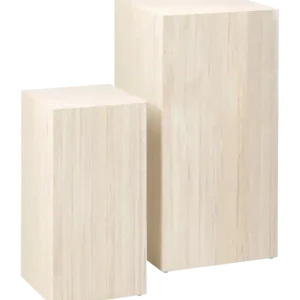 Aanbieding by fonQ Dice Bijzettafel Set van 2 - Pilaar - Crème