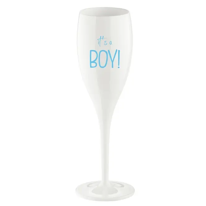 Actieprijs Koziol Superglas Champagneglas Cheers No. 1 It‘s a Boy 1 Stuk