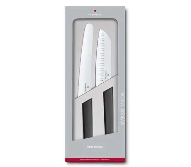 Hoge Kwaliteit Victorinox Swiss Modern Messenset Zwart 2 (2-Delig)