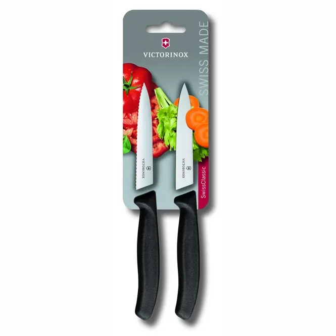 Victorinox Swiss Classic Groente- & Schilmes Zwart (2-delig) Populair