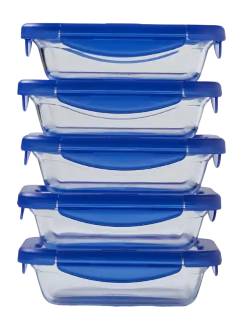 Goedkoop Pyrex Cook & Go Vershoudbakje Transparant Rechthoek (5-Delig)