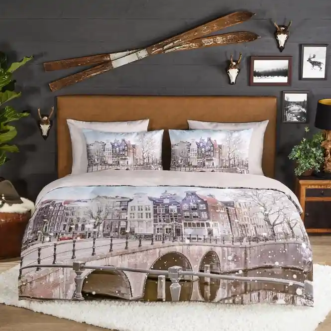 Populair Good Morning Amsterdam Dekbedovertrek Multi Flanel