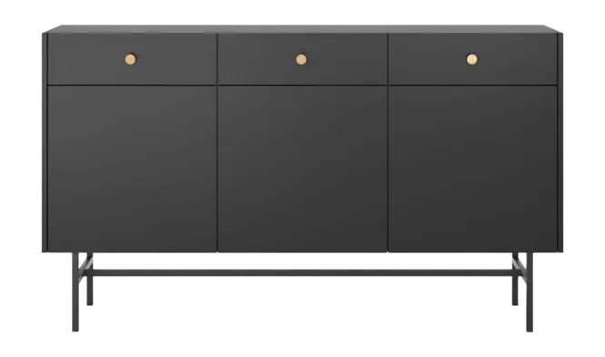 Laatste Versie by fonQ Scandiva Dressoir 3-deurs - Zwart