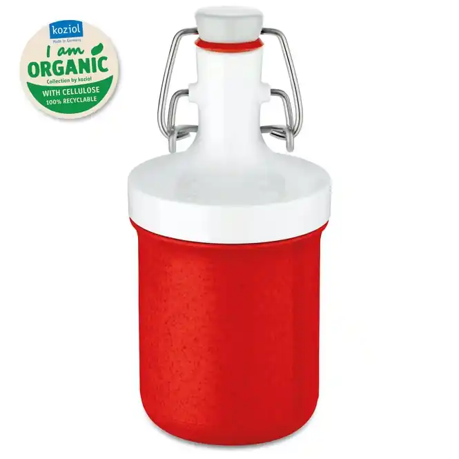 Gratis Retour Koziol Plopp To Go Mini Waterfles Organic Red 200 ml