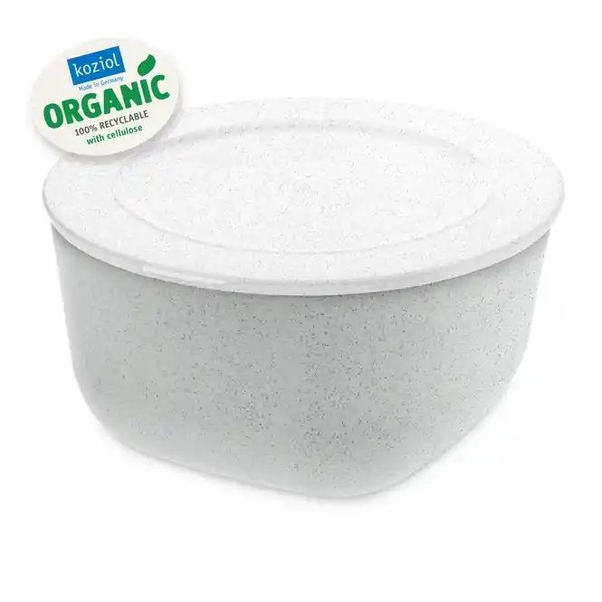 Fabrieksprijs Koziol Connect Box 2 Lunchbox Organic Grey Cotton White Schaal met Deksel 2 liter