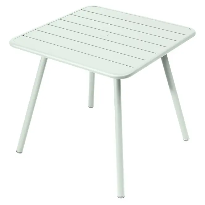 Bestseller Fermob Luxembourg Tafel Ice Mint Four Leg 80 x 80 cm