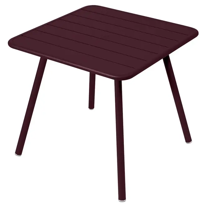 Fermob Luxembourg Tafel Black Cherry Four Leg 80 x 80 cm Korting