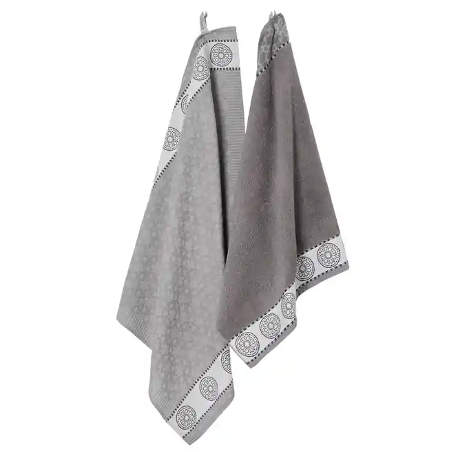 DDDDD Lace Combiset Grey 1 Keukendoek + 1 Theedoek Beperkte Voorraad