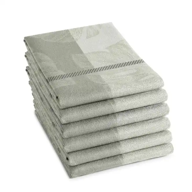 Speciale Aanbieding DDDDD Monstera Theedoek Cream set van 6