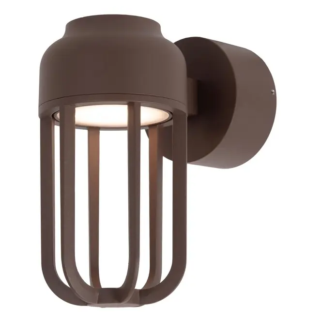 Hete Deal Lucide WELLS Wandlamp - Roest bruin H19 cm