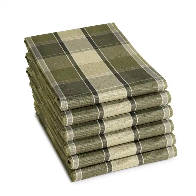 Veilige Betaling DDDDD Liverpool Theedoek Olive set van 6