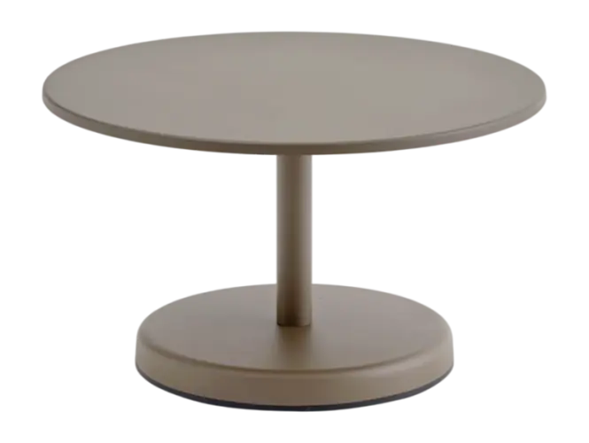 Muuto Linear Steel Bijzettafel Buiten Taupe 70 x 70 x 40 cm Exclusieve Aanbieding